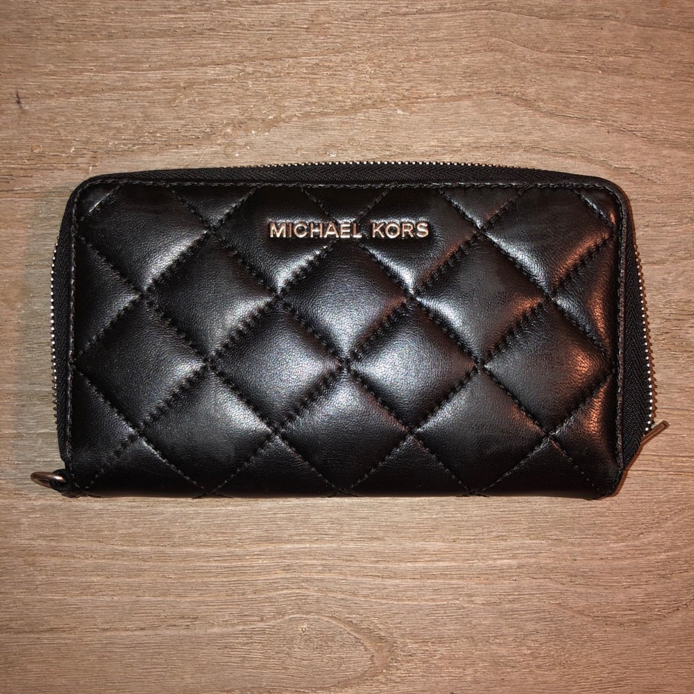 Large Michael Kors Pleated Wallet